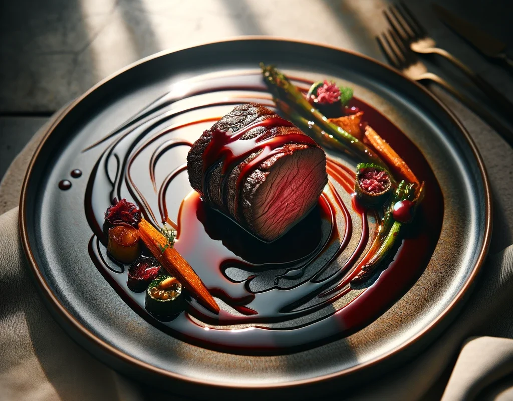 Beef Tenderloin with Red Wine Sauce