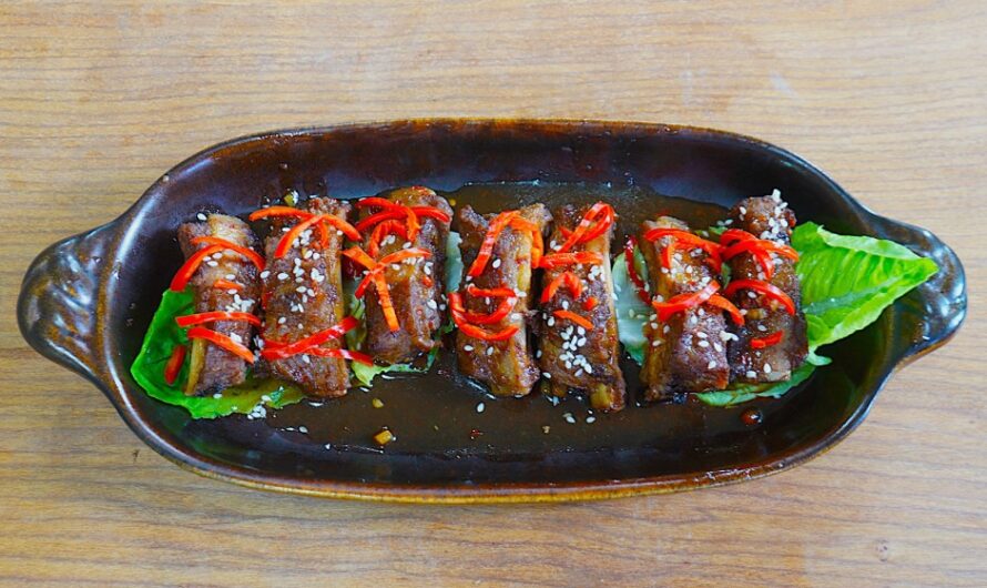 Braised baby back ribs in Peking style