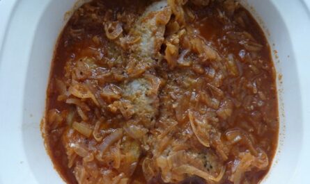 Onion juice meat - recipe - photo: charred_emily