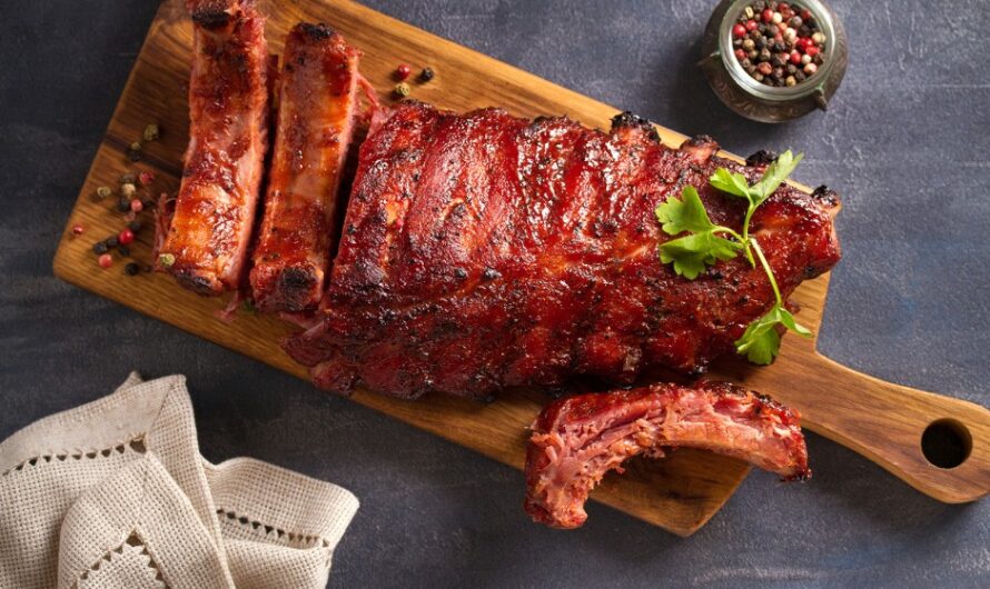Perfectly grilled spare ribs