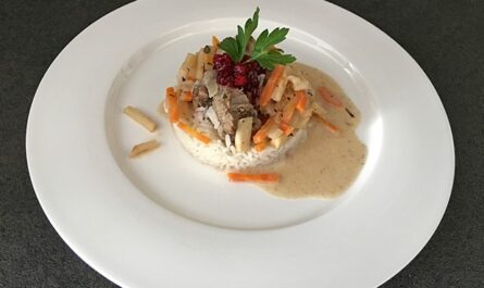 Pork filet with root vegetables and sauce - recipe - photo: gooey_shark