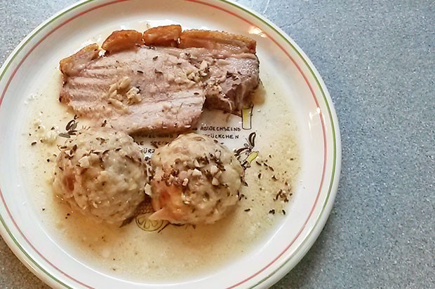 Roast pork with beer