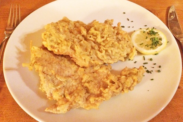 Breaded pork cutlet with potato coating