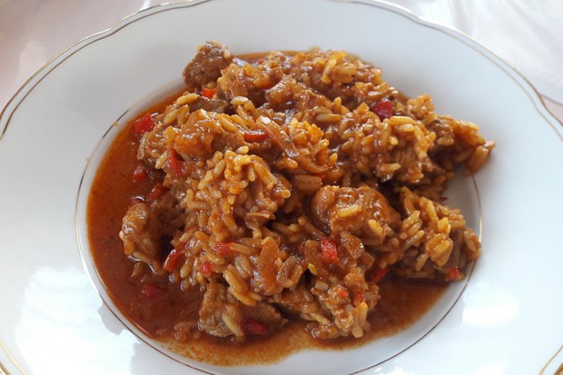 Spicy rice meat